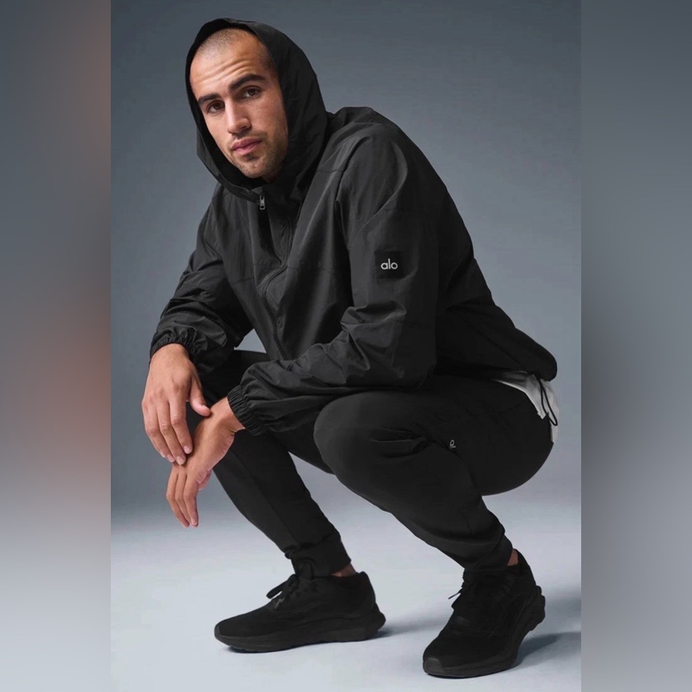 Alo yoga Vantage Nylon Ripstop Track Jacket Men's/Medium/Black